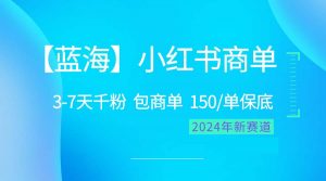 （10232期）2024蓝海项目【小红书商单】超级简单，快速千粉，最强蓝海，百分百赚钱-A同城-创业课