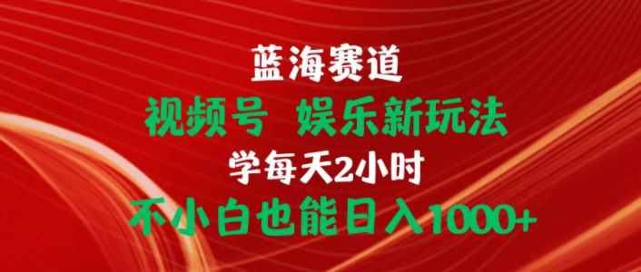 （10818期）蓝海赛道视频号 娱乐新玩法每天2小时小白也能日入1000+-A同城-创业课