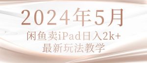 (10459期)2024年5月闲鱼卖ipad日入2k,最新玩法教学-A同城-创业课