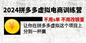 （11525期）2024拼多多虚拟电商训练营 不用s单 不用改销量  在拼多多虚拟上分到一杯羹-A同城-创业课