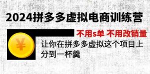 2024拼多多虚拟电商训练营 不用s单 不用改销量 在拼多多虚拟上分到一杯羹-A同城-创业课
