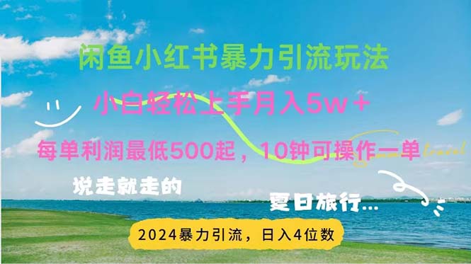 （11650期）2024暑假赚钱项目小红书咸鱼暴力引流，简单无脑操作，每单利润500+，…-A同城-创业课