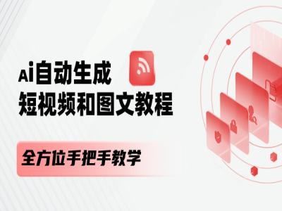 AI自动生成短视频和图文课程，全方位手把手教学-A同城-创业课