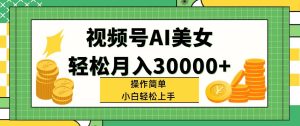 （11812期）视频号AI美女，轻松月入30000+,操作简单小白也能轻松上手-A同城-创业课