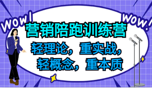 营销陪跑训练营,轻理论,重实战,轻概念,重本质,适合中小企业和初创企业的老板-A同城-创业课