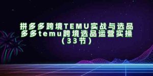 拼多多跨境TEMU实战与选品,多多temu跨境选品运营实操(33节)-A同城-创业课