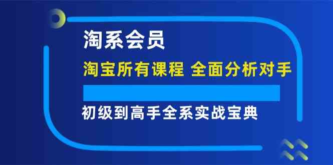 淘系会员初级到高手全系实战宝典【淘宝所有课程,全面分析对手】-A同城-创业课