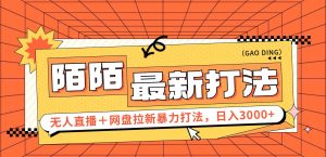 (12148期)日入3000+,陌陌最新无人直播+网盘拉新打法,落地教程-A同城-创业课