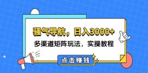 （12255期）日入3000+ 骚气导航，多渠道矩阵玩法，实操教程-A同城-创业课