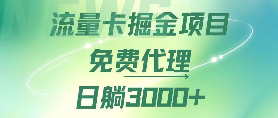 (12321期)流量卡掘金代理,日躺赚3000+,变现暴力,多种推广途径-A同城-创业课