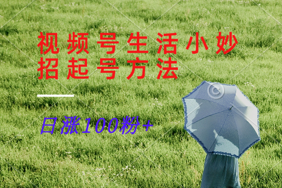 视频号生活小妙招分享赛道， 起号涨粉新方法，日涨100粉-A同城-创业课