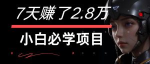 7天赚了2.8万！每单利润最少500+，轻松月入7万+小白有手就行-A同城-创业课