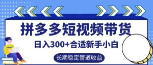 拼多多短视频带货日入300+,实操账户展示看就能学会-A同城-创业课