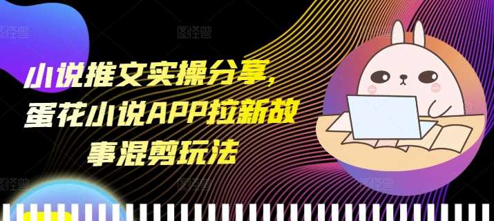小说推文实操分享，蛋花小说APP拉新故事混剪玩法-A同城-创业课