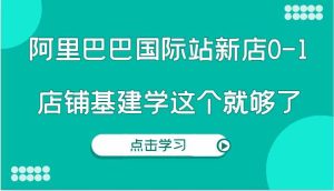 阿里巴巴国际站新店0-1，个人实践实操录制从0-1基建，店铺基建学这个就够了-A同城-创业课