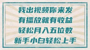 （13667期）不剪辑不直播不露脸，有播放就有收益，轻松月入五位数，新手小白轻松上手-A同城-创业课