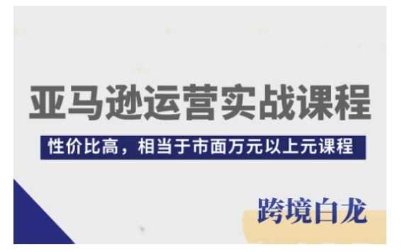 亚马逊运营实战课程，亚马逊从入门到精通，性价比高，相当于市面万元以上元课程-A同城-创业课